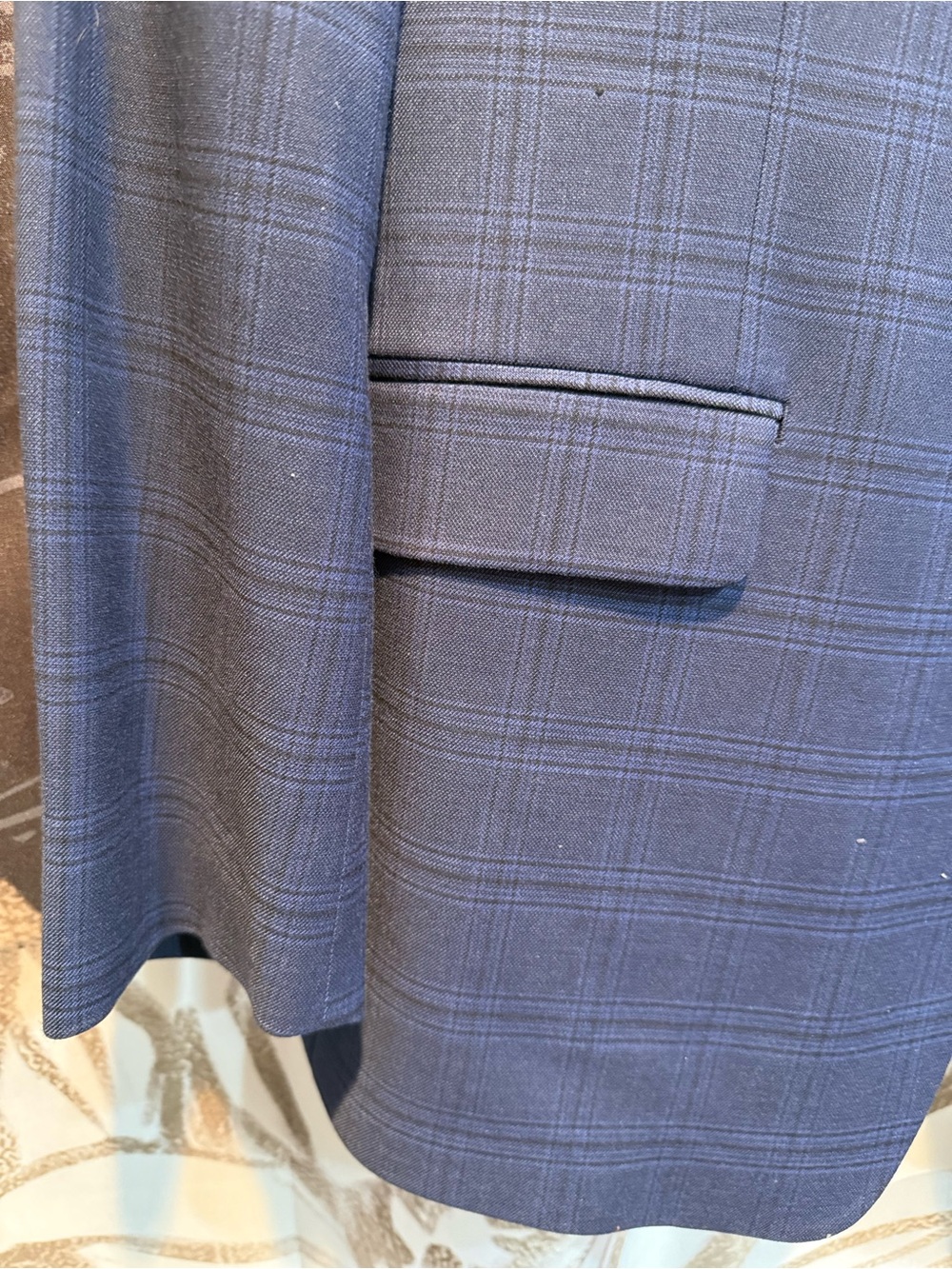Lauren Ralph Lauren Men’s Blue Plaid Sport Coat Blazer 42R Like New - Picture 4 of 10